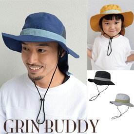 ハット キッズ お揃い 蚊除け素材加工 メッシュ MR モスキート ハット グリンバディ UVカット GRIN BUDDY KIDS JET キャップ TESTIFY テスティファイ サイズ調整 帽 紫外線 子供 52-54cm 男の子 女の子 子供