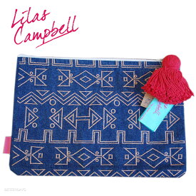 【アウトレット】クラッチバッグ ポーチ レディース LILAS CAMPBELL リラキャンベル ポーチ クラッチとしても lp embroidery triangle porch エスニック