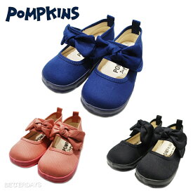 ストラップシューズ 女の子 ポプキンズ リニューアル リボンベルト ワンストラップ シューズ POMPKINS 13cm-21cm/キッズ ジュニア 日本製 国産 靴 1411001 当店オススメ