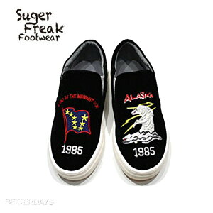 【最大1000円OFFクーポン配布中10月お買い物マラソン】【アウトレット】スリッポン レディース シュガーフリーク SUGAR FREAK NYブランド スニーカー 靴 23cm 25cm THE PRISCILLA ARASKA JKT