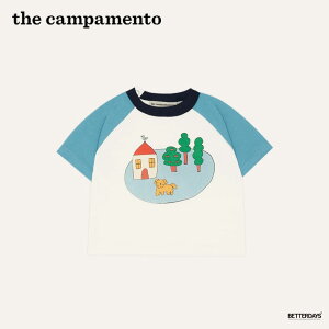 T�V���c �L�b�Y �x�r�[ �X���[�� ���B���b�W �U �J���p�����g Small Village Baby Tshirt�y�������K�i�zThe Campamento TC-SS26-BABY-03