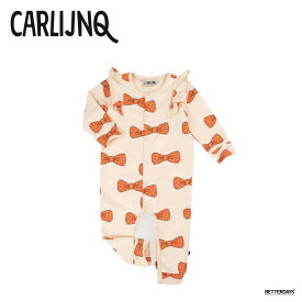 【最大2400円OFFクーポン配布中12月スーパーセール】ロンパース ベビー キッズ CarlijnQ Bow baby jumpsuit girls 総柄 リボン フリル カーラインク【国内正規品】 BOW097