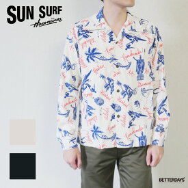 コーデュロイオープンシャツ 長袖 ロングスリーブ メンズ サンサーフ HISTORICAL EVIDENCE CORDUROY OPEN SHIRT SUN SURF ヴィンテージ柄 ビンテージ柄 ss29582