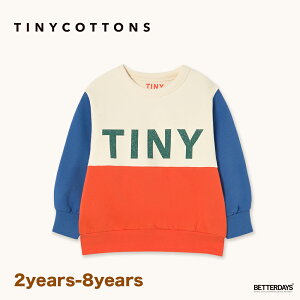 �y5%OFF�N�[�|���Ώۏ��i2�_�ȏゲ�w���� 9/1 �����_�t���f�[�z�g���[�i�[ �X�E�F�b�g �L�b�Y �x�r�[ Color Block Sweatshirt TINY COTTONS �^�C�j�[�R�b�g���Y 2y-8y�y�������K�i�z