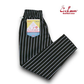 パンツ シェフパンツ メンズ レディース ブラックストライプ COOKMAN クックマン Chef Pants Stripe Black