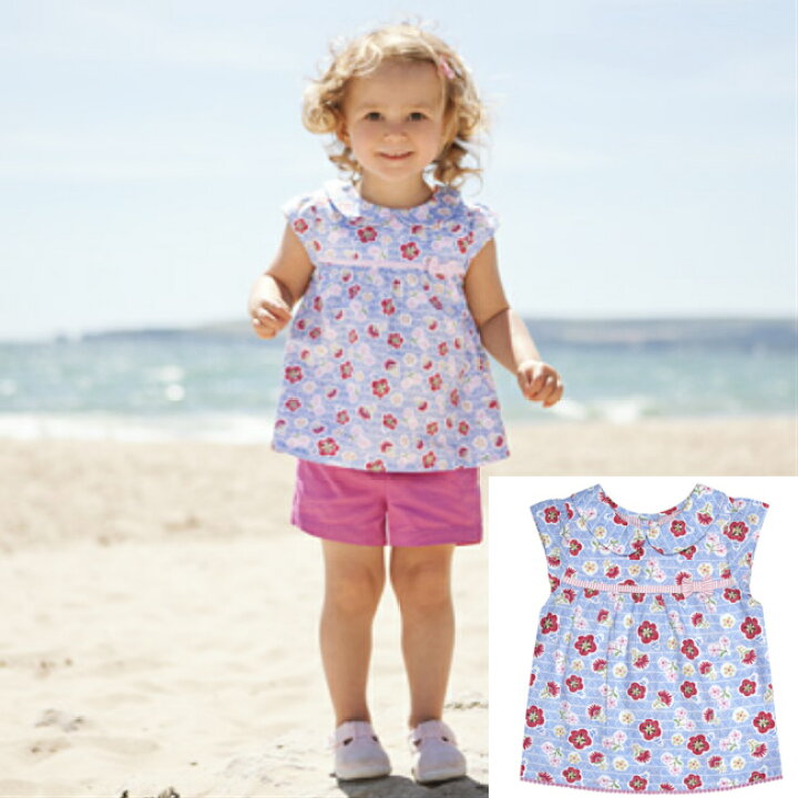 楽天市場 Jojo Maman Bebe フローラル トップス お花柄 半袖 フレンチスリーブ ラウンドカラー フラワー ジョジョママンベベ 女の子 キッズ ベビー 赤ちゃん 子ども 子供 かわいい ブランド ジョジョ 女 子供服 インポート 海外 襟付き 1歳 2歳 イギリス 花柄 王室