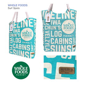 【WHOLE FOODS エコバッグ ハワイ限定 タグアロハ】デラックストートバッグ サーフスポット ◆ ホールフーズマーケット Hawaii ロープエコバッグ ホールフーズ トートバック ショルダー レジ袋 買い物 スーパー オリジナル ママバッグ レッスンバッグ お土産