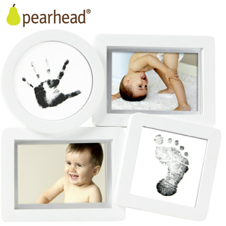 楽天市場 Pearhead ベビープリント コラージュフレーム ホワイト ペアヘッド フォトグッズ 白 記念日フォト 月齢 フォト 写真 写真たて アルバム ベビー 赤ちゃん 足型 手形 幼児 乳児 子供 おしゃれ かわいい 男の子 女の子 出産祝 誕生祝 フォトフレーム 子ども