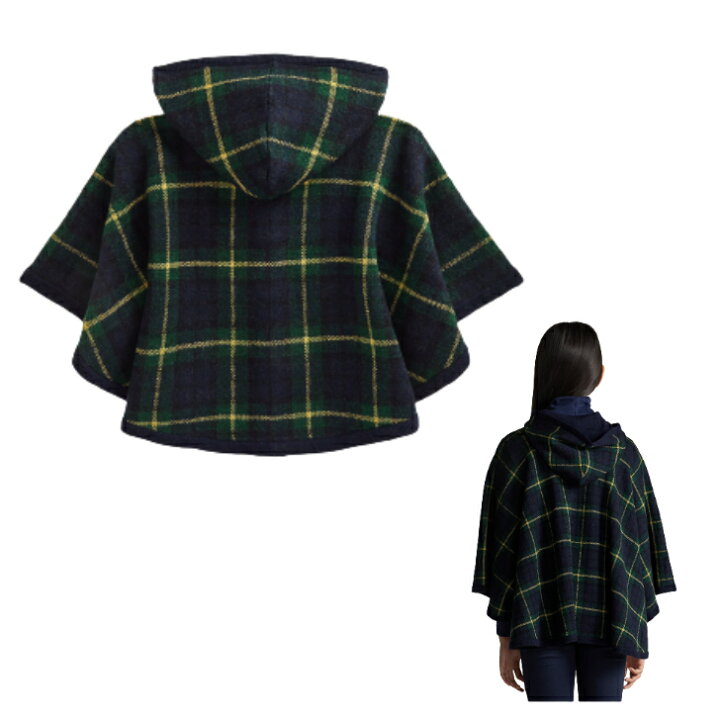 楽天市場】【RALPH LAUREN プラッド ウール ポンチョ チェック 18-24M 