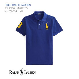 【POLO RALPH LAUREN ビックポニーポロシャツ ロイヤルブルー 2T 半袖】襟付き ◆ ラルフローレン ブルー ネイビー イエロー ロゴ入り ビッグポロ 正規品 2歳 95cm 青 男の子 キッズ 子ども ブランド 海外 インポート ラルフ ポロ 誕生日 出産祝 プレゼント