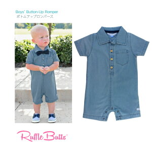 yRugged Butts {^Abv p[XzCgEHbVfj  6-12M 12-18M  u[ fj V[gI[ Boys' Button-Up Romper 65 70 75 80 j̎q Ԃ xr[ o oYj Mtg 