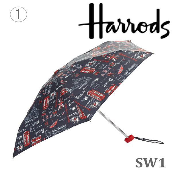 軽量折りたたみ傘は5柄から選んでね 当店はイギリスより直輸入 Harrods ハロッズ かさ 傘 国内正規品 Umbrella 軽量 推奨 折りたたみ傘 正規品 女性用