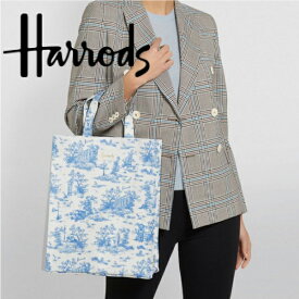 HARRODS ハロッズ 正規品 裏地付 トートバッグ バック Mサイズ Toile Shopper Bag リサイクル コットン