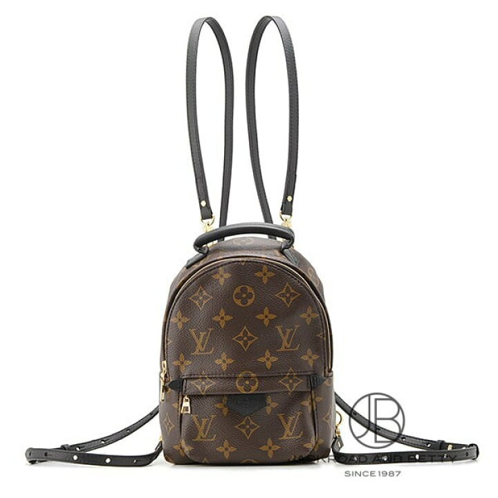 （未使用　展示品）ルイ ヴィトン LOUIS VUITTON パームスプリングス バックパック MINI リュック デイパック モノグラム カウハイドレザー ブラウン ブラック 茶 黒 ゴールド金具 M44873