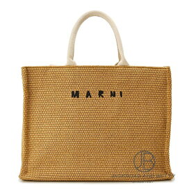 マルニ MARNI ラフィアエフェクト トート バッグ ラージ ローシエナ ブラウン SHMQ0034U1P3860Z0R42 新品 バッグ/財布/小物