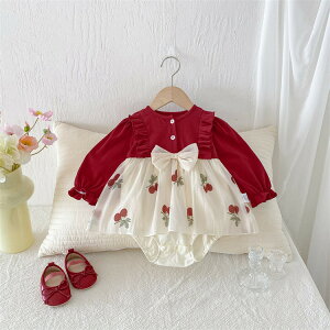 ベビー ドレス 赤ちゃん 女の子 ロンパース ワンピース 半袖 長袖 キッズドレス 新生児 フォーマル 春夏 秋 フリル袖 かわいい おしゃれ お姫様 お出かけ 出産祝い 子供ドレス 結婚式 入園式