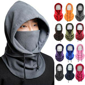 自転車付けフードフェイスカバーフリース男女兼用重ね着フードウォーマー取り外しバイク暖かフェイスマスク防寒通勤マフラースヌード防風アウトドア後付けフード帽子ネックウォーマー