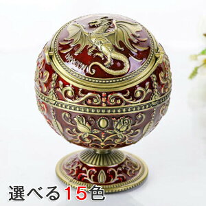 大容量便利iqos灰皿バーアイコスプレゼントローズ柄タバコ飲食店贈り物蓋付き置物ホテル卓上灰皿灰皿カフェはいざら灰皿防臭おしゃれお洒落金属製ドーム教会ふたつき竜アンティーク調地