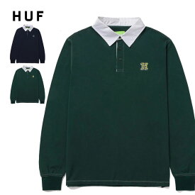 【在庫処分】HUF 長袖ポロシャツ ラガーシャツ Longden Long Sleeve Polo ハフ メンズ トップス カジュアルシャツ / HUF256