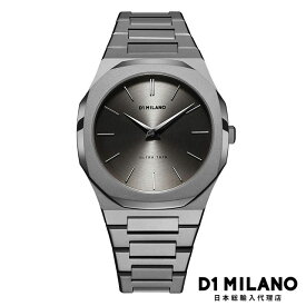 D1 MILANO 日本総輸入代理店 腕時計 メンズ ブランド D1ミラノ ディーワンミラノ 時計 防水 シンプル ブラック シルバー ステンレスベルト ウルトラシン アントラチーテ