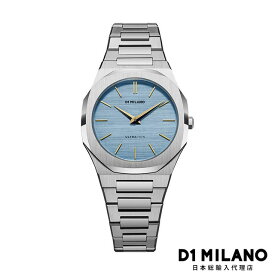 D1 MILANO 日本総輸入代理店 腕時計 メンズ ブランド D1ミラノ ディーワンミラノ 時計 おしゃれ 電池式 シンプル かっこいい 防水 シルバー ビジネス - ウルトラ シン ブレスレット ダスク 34mm