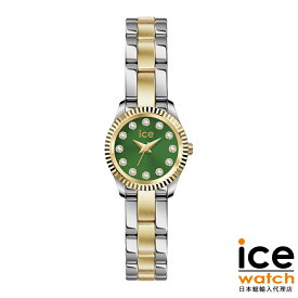 【P10倍！楽天スーパーSALE限定】アイスウォッチ ICE mimi シルバーゴールドオリーブ 19mm メンズ レディース ウォッチ ICE-WATCH