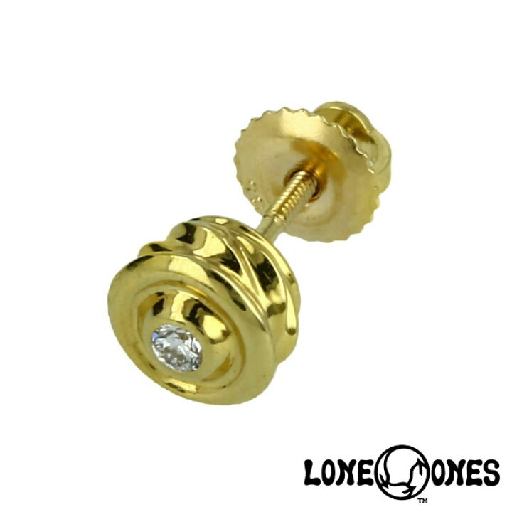楽天市場】ロンワンズ LONE ONES K18 カーブドスタッドイヤリング w 