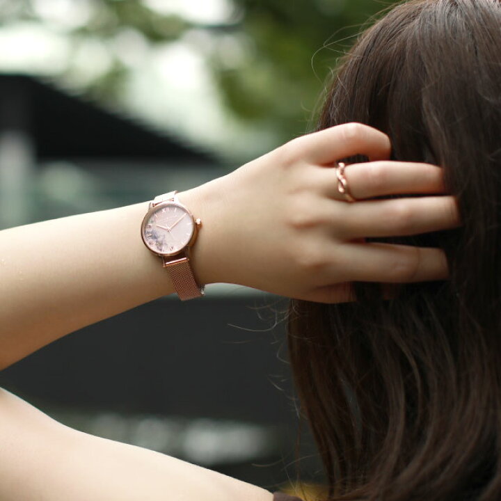 楽天市場 フリーアナウンサー 宇垣 美里さん着用 オリビアバートン 日本総代理店 公式ストア ウォーターカラーフローラル ローズゴールド メッシュ 腕時計 時計 レディース Olivia Burton 花柄 フラワー 記念日 プレゼント 新生活 贈り物 ギフト Beyondcool