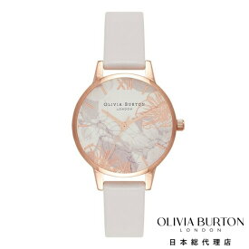 [公式] オリビアバートン 腕時計 レディース 時計 アナログ かわいい ブランド レザーベルト プレゼント 花 - アブストラクトフローラルブラッシュ＆ローズゴールド 母の日
