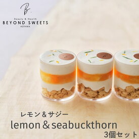 低糖質＆プラントベース 生レモン＆サジー［3個入］ 冷凍配送 グルテンフリー 小麦不使用 精製糖不使用 卵不使用 乳不使用