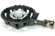 タチバナ製作所 鋳物コンロ(ハイカロリータイプ) 二重羽根無し 種火無し 底枠付 TS-205 ホースエンド固定…