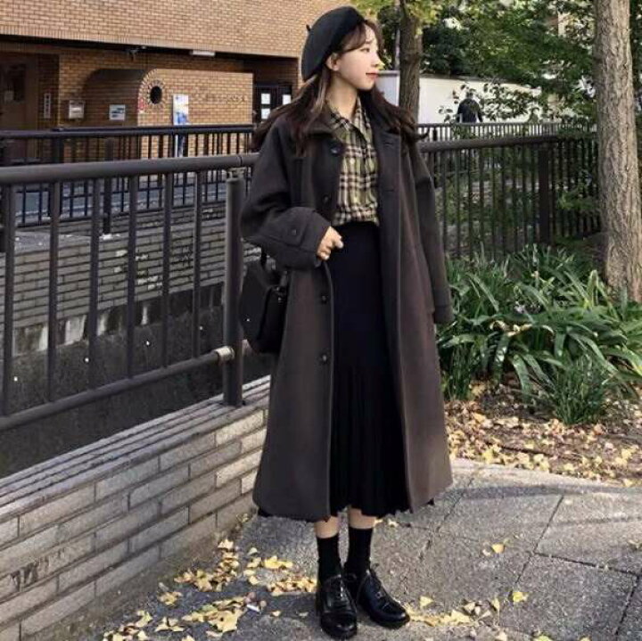 楽天市場 コート 冬服 レディース ロングコート 韓国スタイル ひざ丈 ステンカラーコート 丸襟コート 冬コート 厚手生地 清楚 上品 オフィスカジュアル ラグラン コート ベージュ コート 黒コート 秋冬 Bf Select