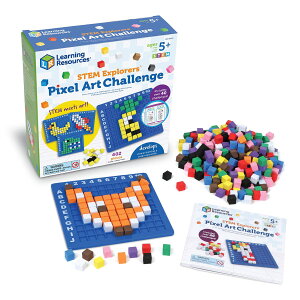 Learning Resources STEM Explorers Pixel Art Challenge - 402 Pieces, Ages 5+ STEM Learning Activities for Kids, Math and Coding