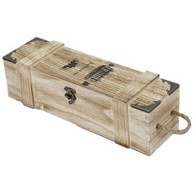 NOELAMOUR ワインケース 木製 木箱 持ち運び 1本用 持ち手付き アンティーク ギフトボックス プレゼント
