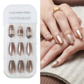 【キスニューヨーク正規店】 30枚入り ネイル チップ 貼るだけ 簡単 ワンタッチ 装着 Press&Go COFFIN プレスアンドゴーコフィン CPG (CPG14J)