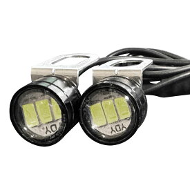 (SoraBrace) LED スポット ライト バイク ミラー ステー付 車 蛍 デイ フォグ ランプ 小型 汎用 カスタム パーツ 2個 セット
