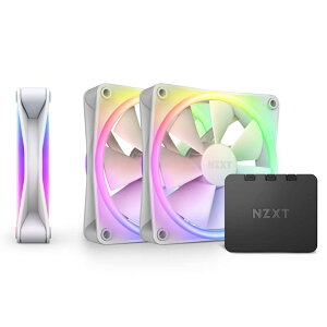 NZXT F120 RGB DUO TRIPLE PACK & RGB Controller [White] PC�P�[�X�t�@��3�� RF-D12TF-W1 FN1831