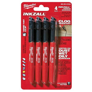 Milwaukee 48-22-3104 Inkzall �|�C���g�}�[�J�[ �׎� �u���b�N 4�{�p�b�N