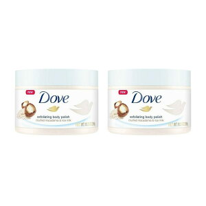 Dove Exfoliating Body Polish Body Scrub Macadamia & Rice Milk 10.5 oz (2 pack) 141�m���s�A���n