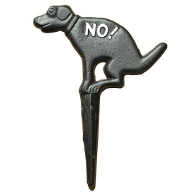 NOELAMOUR 犬のフン 禁止 対策 看板 鉄製 立て札 サインポール 注意看板 犬 フン禁止 高27×幅20cm