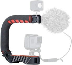 ULANZI U-Grip Pro ハンドヘルド ビデオリグ ステディカム トリプルコールドシュー付き 安定ハンドルグリップ DSLRカメラ用