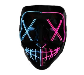 [CosMisty] 光るお面 コスプレ マスク 仮面 ハロウィン 仮装 スイッチ 発光 イベント パーティー サプライズ