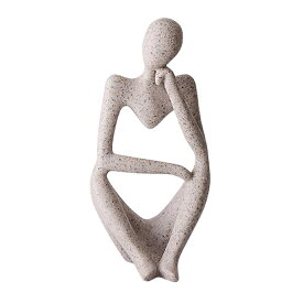 sac taske モダン 人体 彫像 アート インテリア オブジェ 卓上 北欧風 置物 考える人
