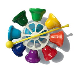 ミュージックベル 8音色 打楽器 子供用 マレット おもちゃ ハンドベル カラフル ベル