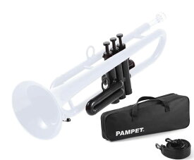 《 キャリーバッグ＋3C/7Cマウスピースセット》PAMPET 正規品 プラスチック Bb トランペット 初心者 学生 指導用 プロ仕様 軽量 高耐久 キャリーバッグ 3Cと7Cのマウスピース1個づつ付属