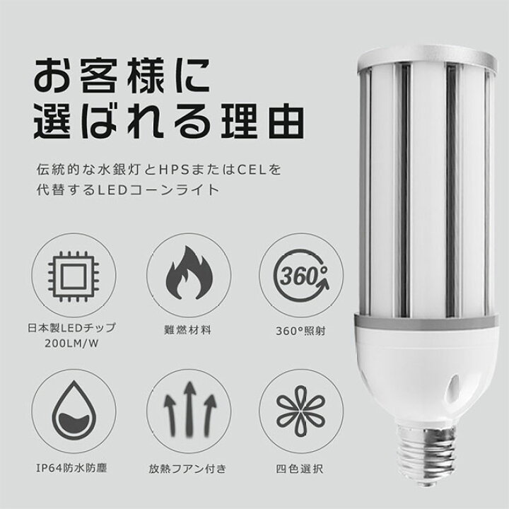 楽天市場】【お得なセット】20個セット LEDコーンライト LED水銀ランプ  