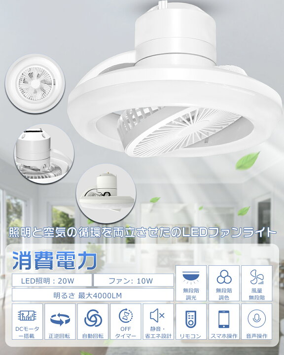 楽天市場】＼2026新登場 Alexa対応 360°自動回転／ シーリングファン 