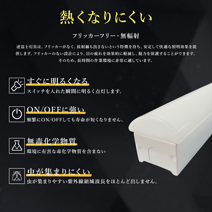 楽天市場】【5倍ポイント】LEDベースライト トラフ型 40w型 2灯相当 