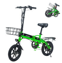 楽天市場】折りたたみ自転車 軽量（カラーグリーン）（電動アシスト 