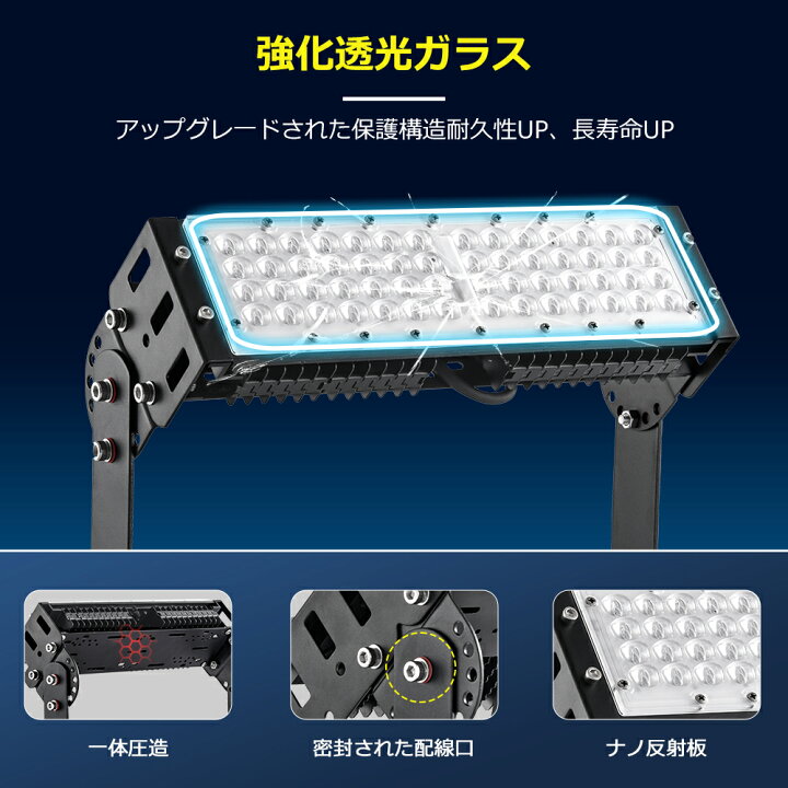 楽天市場】20台セット LED投光器 屋外 50W 10000ルーメン 500W相当 超 